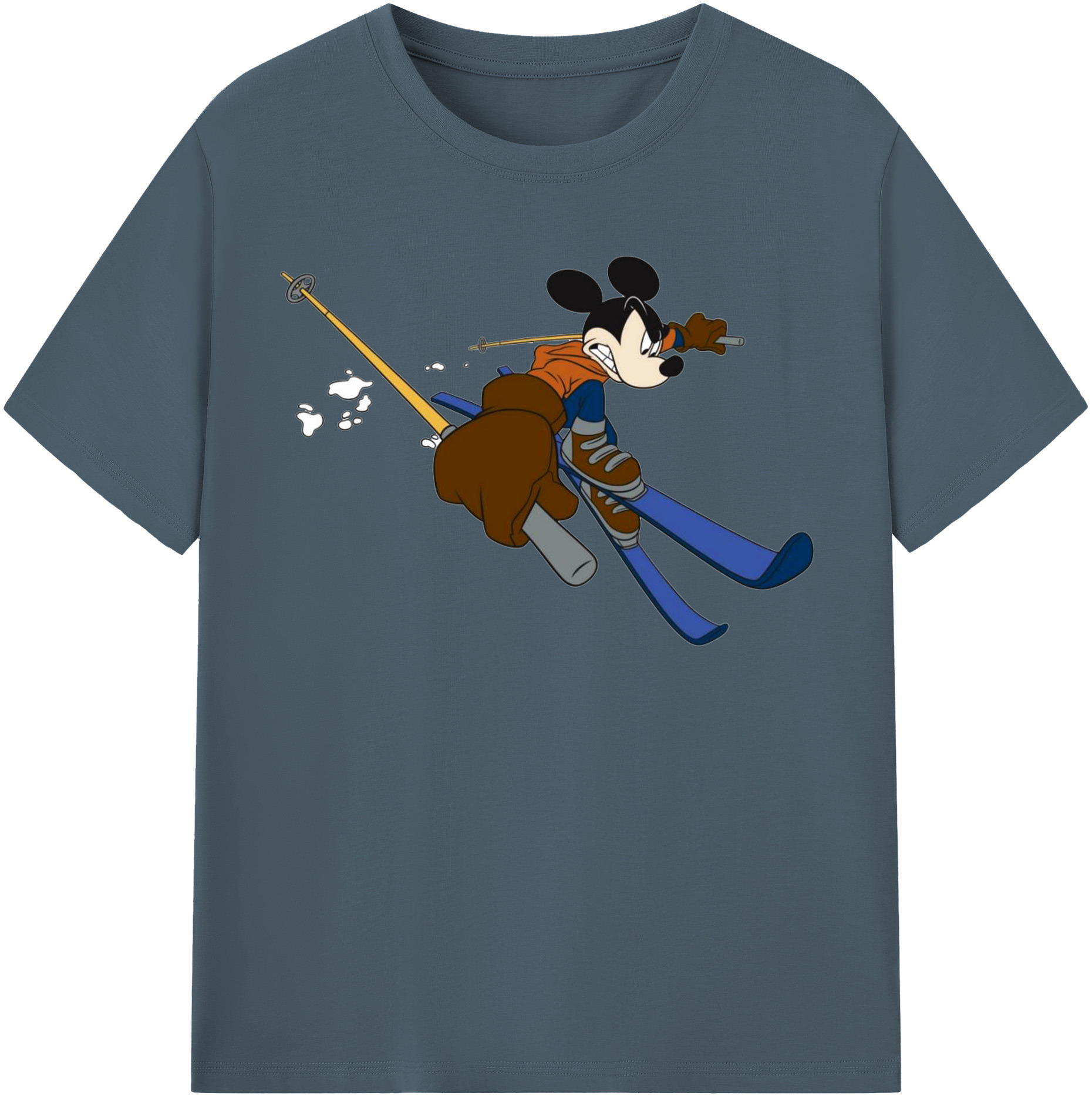 （画像用） ミッキーマウス Mickey Mouse 綿100％半袖Tシャツ（フロントプリント）